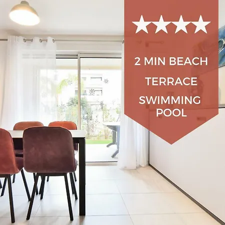 2-br With Terrace And Pool In The Heart Of Palm Cannes